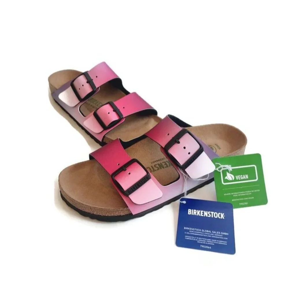 Birkenstock Arizona BS Womens Sz 6 Birko-Flor Sandals Ombre Pink Purple Narrow - Picture 5 of 11